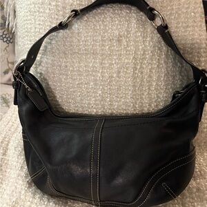 Coach Black Leather Shoulder Bag